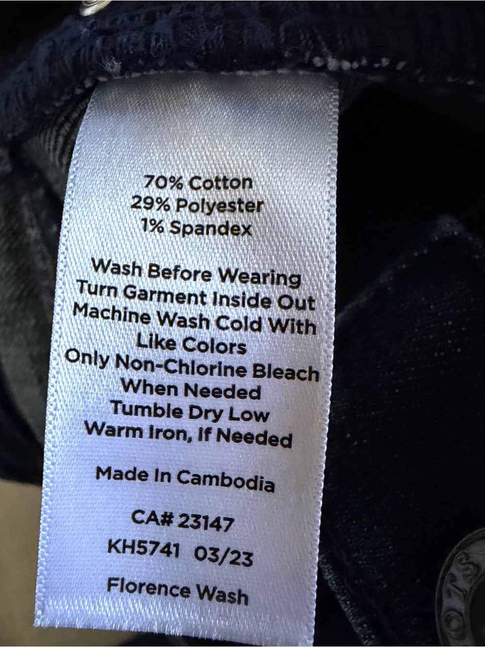 Talbots Jeans Womens 6 Blue Dark Wash Denim Mid Rise Straight Stretch Casual - Picture 7 of 7